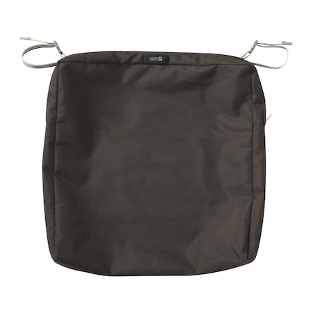 Classic Accessories Ravenna Water-Resistant 19x19x3" Patio Seat Cushion Cover, Espresso 60-354-016601-RT